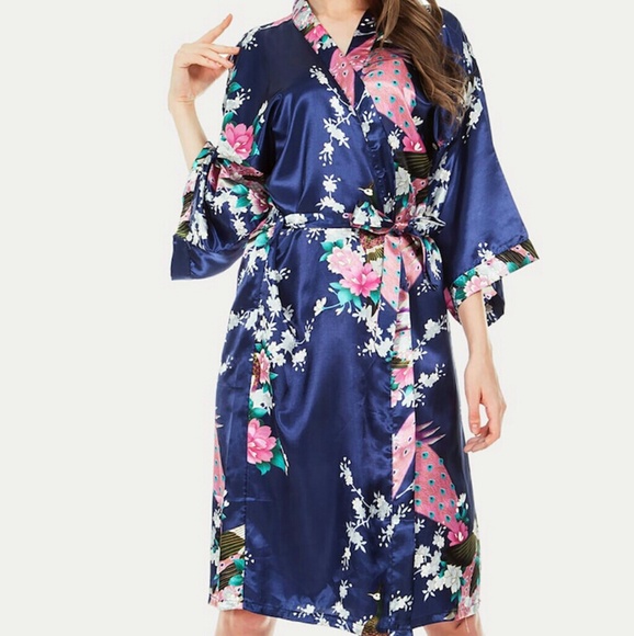 Peacock Floral Kimono - Picture 2 of 7